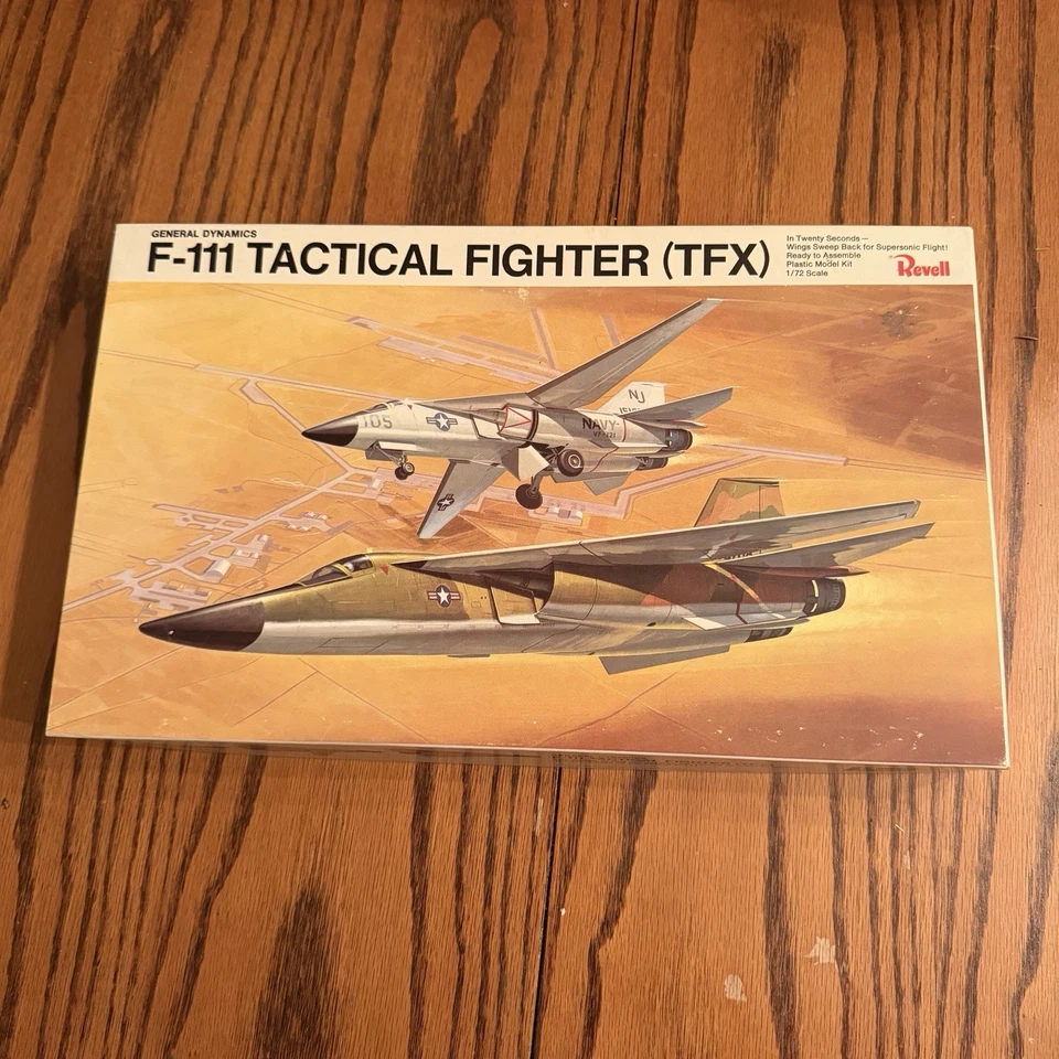 Revell F-111 TFX Tactical Fighter Plane 1:72 Model Kit 1966 #H-208:200 READ - Image 1 of 4