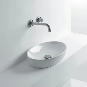 WS Bath Collections H10 40C - 8208001 White H10 15-7/10" Vessel Bathroom Sink - Picture 1 of 1