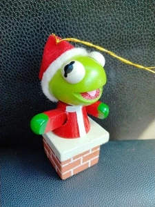 Vintage Kermit Muppet Baby Dakin Holz Weihnachtsschmuck 1988 - Bild 1 von 5