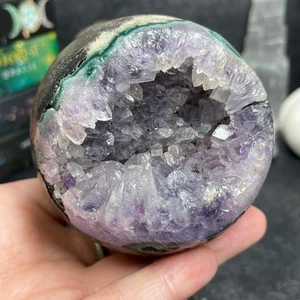 Large Amethyst Crystal Geode Sphere - Genuine Crystals - UK Seller - Picture 1 of 12