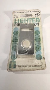 Vintage chrome lit doorbell button Trine F - Picture 1 of 7