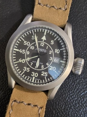 Relógio de pulso masculino ARISTO automático feito na Alemanha suíço 25 joias movimento piloto - Imagem 1 de 4