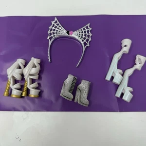 3 Pairs of LOL Surprise OMG doll Boots Spider Crown Headband Bundle Lot - Picture 1 of 14