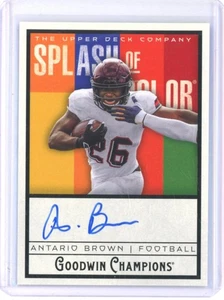 2025 ANTARIO BROWN UD GOODWIN CHAMPIONS SPLASH OF COLOR ON CARD AUTO AUTOGRAPH!! - Picture 1 of 2