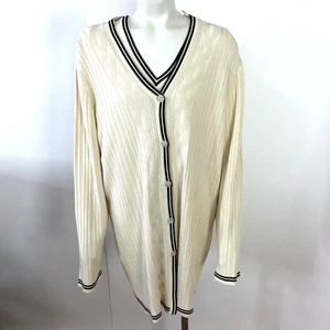 Jones New York Plus 3X 2 PC Tank Top Cardigan Sweater Ivory MINT - Picture 1 of 15