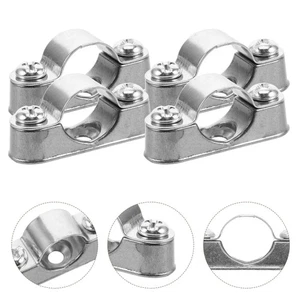10 Pcs Pipe Support Brackets Clamps Wall Mounted Fixing Base Fittings - Picture 1 of 12
