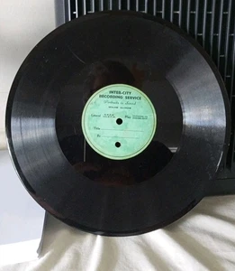 Intercity Recording Service Moline Illinois Local Radio Interview 78rpm Record  - Imagen 1 de 4