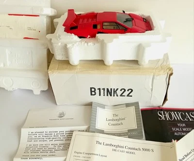 Franklin Mint Mini Lamborghini Countach. Масштаб 1:24. В коробке.  - Изображение 1 из 4