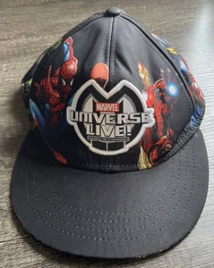 Marvel Universe Live Hat Snapback Black Spiderman Ironman Wolverine Thor America - Picture 1 of 4