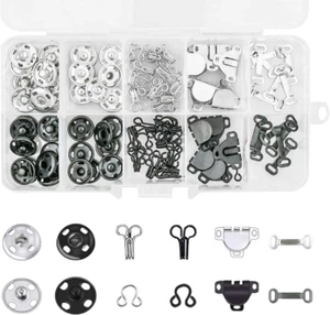50 Pairs 3 Styles Sewing Fasteners Eyes Hooks for Skirt Trousers Dress Bra Cloth - Picture 1 of 7