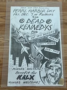 Pearl Harbor Day Dead Kennedys KALX Benefit Original Displayed Concert Poster - Picture 1 of 6
