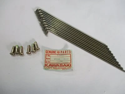 (10) RADIOS EXTERIORES TRASEROS NUEVOS DE COLECCIÓN KAWASAKI OEM # 41028-076 - KX 250 / KX 450 Foto 1 de 4