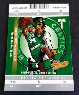 2003-04 FLEER AUTHENTIX BOSTON CELTICS BASKETBALL CARD #69 PAUL PIERCE MINT  - Image 1 of 2