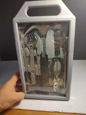 Mixed House Hold Tool Kit. Hammer Crescent Wrench Screw Drivers Pliers - Image 1 of 4