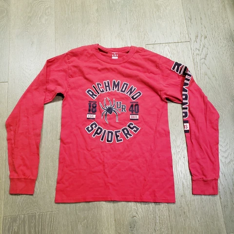 Richmond Spiders Champion Long Sleeve Shirt Mens Small Red Adult Graphic Tee E1a Cover