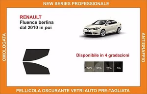 pellicola oscurante vetri renault fluence berlina dal 2010 kit anteriore - Imagen 1 de 1