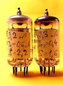 6J32P (6267 6BK8 6CF8 EF86 ) pentode OTK soviet ussr Matched Pair - Picture 1 of 3