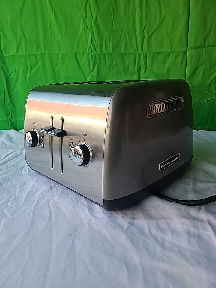 KitchenAid Tostadora Acero Inoxidable Variable 4 Rebanadas Bagel Ranura Ancha KMT 4115 Foto 1 de 4