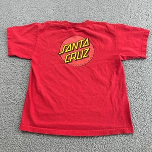 Santa Cruz Skateboards T Shirt Youth Medium Red Logo Graphic Crewneck Skater - Picture 1 of 7