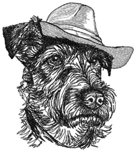 Airedale Terrier personalisierte bestickte graue Vlies Stadiondecke - Bild 1 von 6