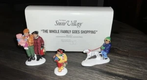 Dept 56 The Whole Family Goes Shopping Original Snow Village Accessories #54905 - Picture 1 of 3