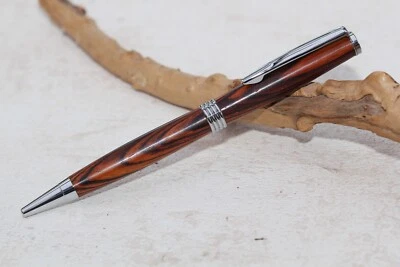 Schreibgerät Kugelschreiber Streamline Cocoboloholz handgedrechselt Chrom  - Bild 1 von 4