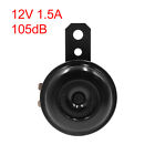 12V 1.5A 105Db Round Electric Siren Loud Air Horn Trumpet Black For Motorcycle