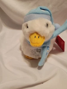 Aflac Plush Duck Holiday Christmas snow cap 6in 2010 nwt - Picture 1 of 3