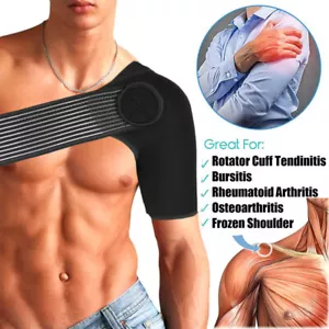 Shoulder Brace Support Compression Sleeve Torn Rotator Cuff Joint Pain Relief F - Picture 1 of 14