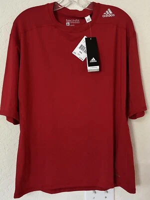 Adidas Techfit Compression TF Base SS Climalite 2XL Tee AJ4968 Red - Image 1 of 4