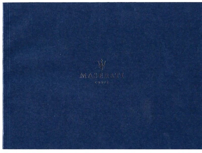 Maserati Cupé 4200 GT 2001-02 Reino Unido Lanzamiento al Mercado 28pp Folleto de Ventas Foto 1 de 2