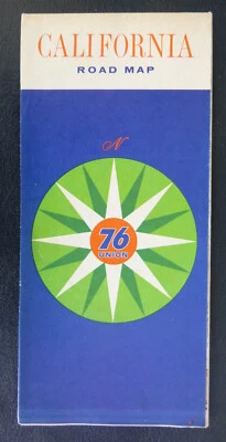 1963  California road map Union 76 oil gas - Image 1 of 4