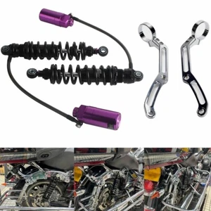 13" Remote Reservoir Rear Suspensions Shock For Harley Touring FLTRK FLTRU FLTRX - Picture 1 of 12