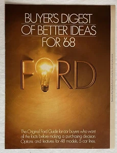 Folleto/inserto de revista impreso en color Ford Buyer's Digest of Better Ideas for '68 - Imagen 1 de 9