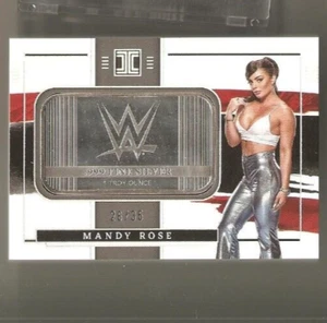 2022 Panini Impeccable WWE MANDY ROSE Silver Bar WWE Logo 26/35 #32 NXT 2.0 RARE - Picture 1 of 3