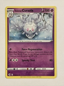 Galarian Cursola 118/264 NM/M - RARE Fusion Strike Pokemon Karte - Bild 1 von 2