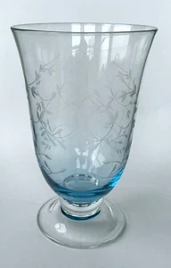 Lenox Crystal Blue Heather 15 oz Footed Tumbler 6” - Picture 1 of 3