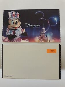 pass Euro Disney Disneyland 30 ans Minnie 2022 verso VIERGE