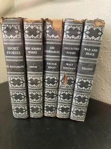 Vintage Bücherset aus den 40er Jahren von fünf klassischen Autoren - Bild 1 von 19