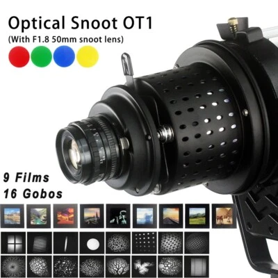 Focalized Optical Snoot With 50mm F1.7 Lens for LED Continuous Light Flash Light - Image 1 of 4