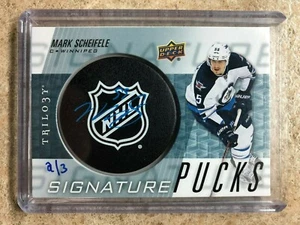 16-17 UD Upper Deck Trilogy Signature Pucks NHL Logo #SP-SC MARK SCHEIFELE /3 - Picture 1 of 1