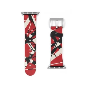 EVH Wzory gitarowe Logo Watch Band do Apple Watch Czarny Srebrny Różowe Złoto - Zdjęcie 1 z 6