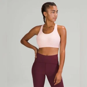 Lululemon women's pink AirSupport high support athletic sporty sports bra 38C - Picture 1 of 9