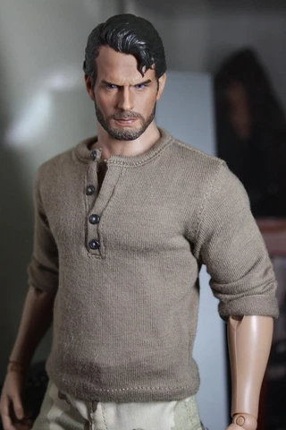 Custom 1/6 Head sculpt Beard Henry Cavill clark kent man steel superman batmam Cover