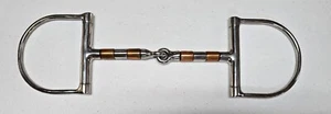 Brand new Draft Horse 6" Stainless Steel D-ring snaffle bit with copper rollers - Picture 1 of 2