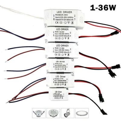 led 240v dc 12V/24V/36V driver power supply 1w~36w transformer constant current - Image 1 of 4