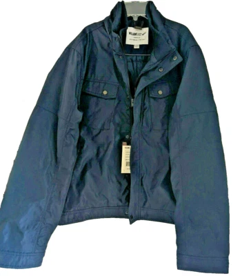 Abrigo Chaqueta William Rast Para Hombres Azul Marino Cremallera Justin TIMBERLAKE Bolsillos Talla XL Foto 1 de 4