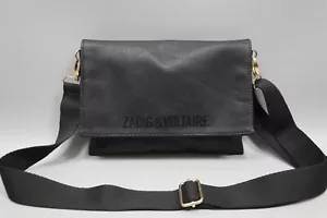 ZADIG&VOLTAIRE Parfum Authentic Black Faux Leather Crossbody Bag Size Small - Picture 1 of 14