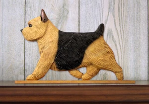 Norwich Terrier Sign Plaque Wall Decor Black & Tan - Picture 1 of 1