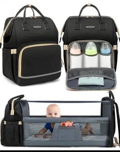 Baby Diaper Bag Backpack WOWTINA Changing Station Bassinet Designer - Picture 1 of 3